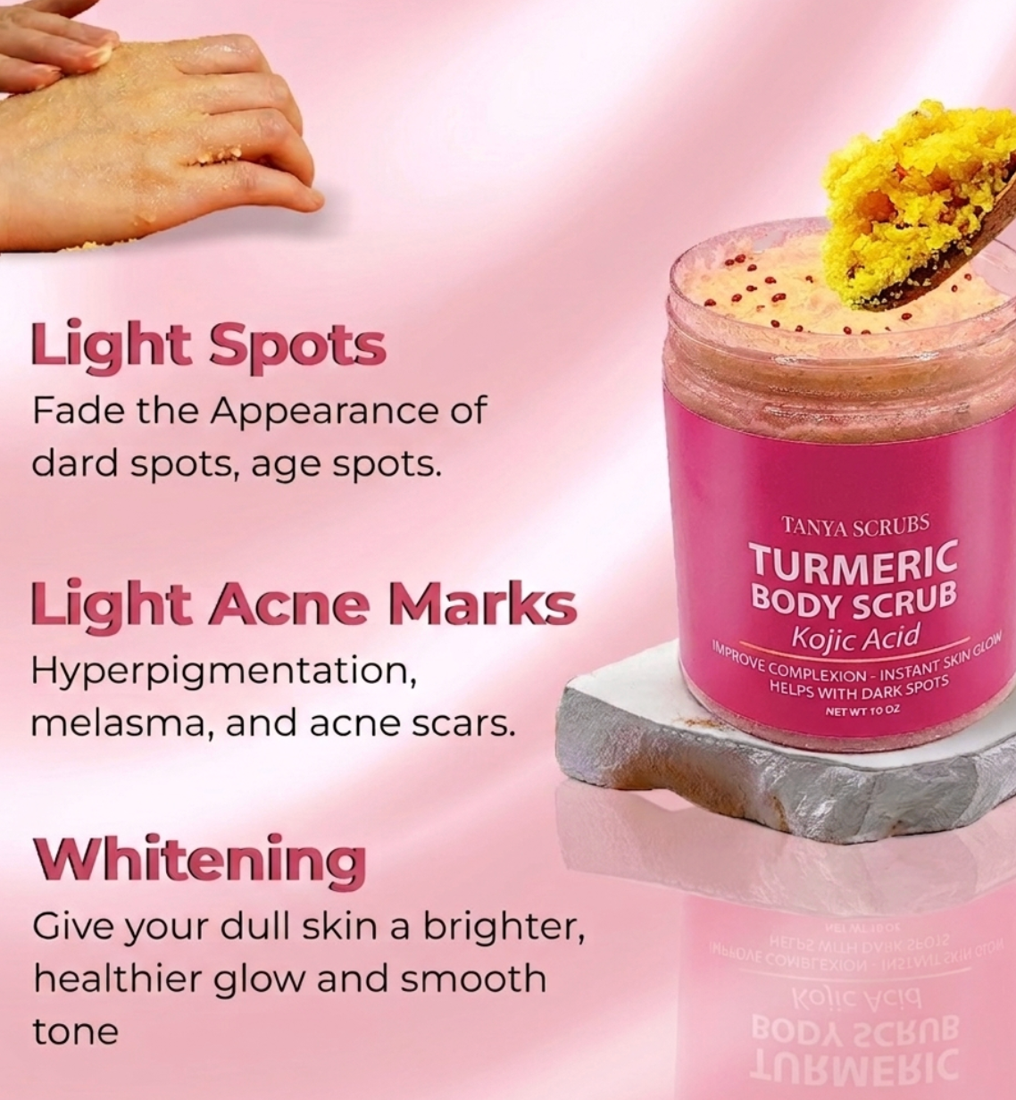 2 Turmeric Kojic acid sugar scrubs deal